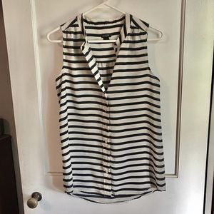 J. Crew nautical striped sleeveless blouse