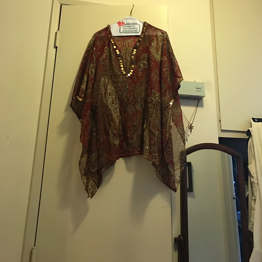 Beaded poncho