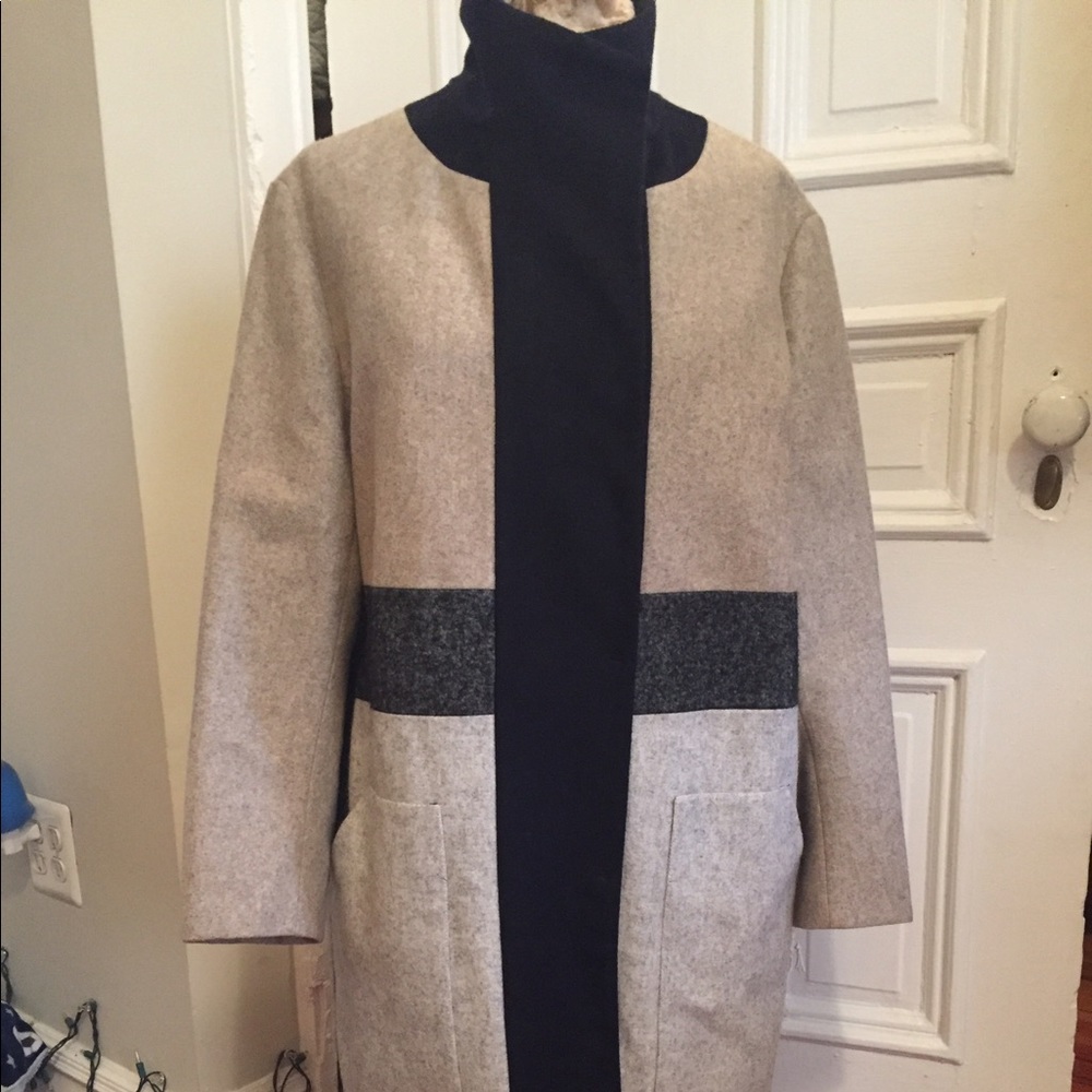 NOT FOR SALE : Block colored long coat - Picture 1 of 4