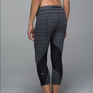 Lululemon striped crop inspire tights