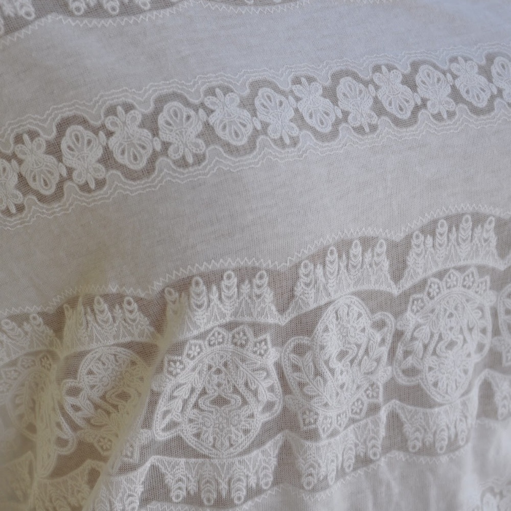Forever21 Plus White Detailed Lace Crop Top - Picture 2 of 4