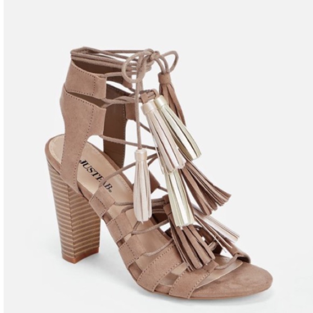 Tan Fringe Sandal