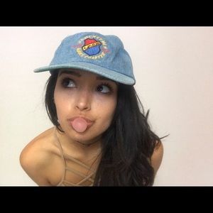 Vintage denim baseball cap