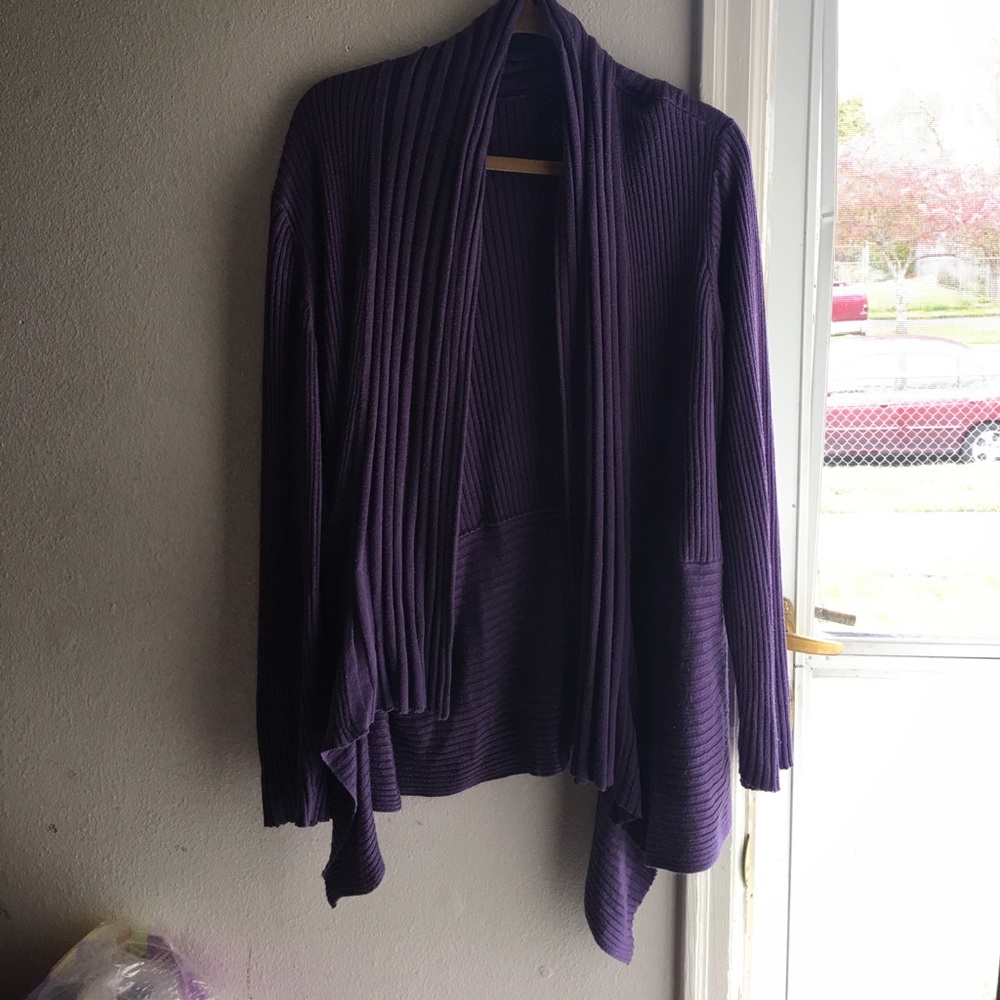 Plus size purple cardigan😂