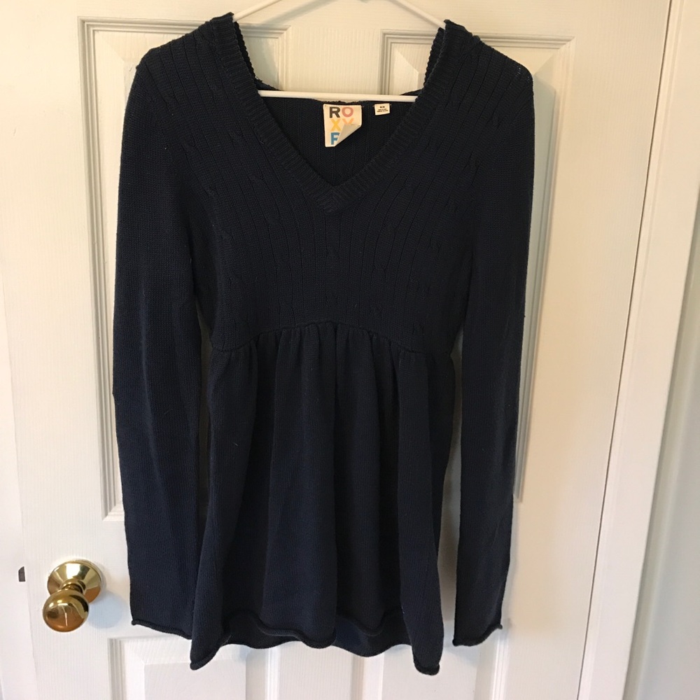 Navy Blue Roxy Hooded Sweater Size M