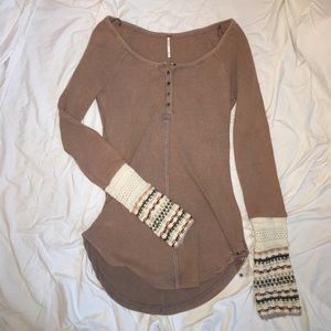Free People thermal style shirt