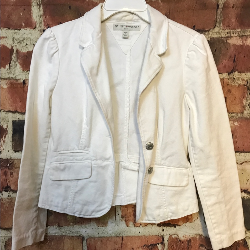 White jean jacket