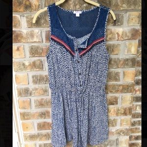 red white and blue romper