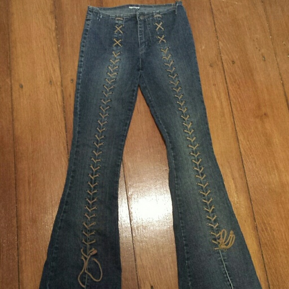 Y2k vintage MUDD lace up corset sexy jeans