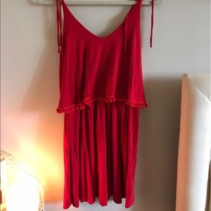 Red Pom-Pom Dress