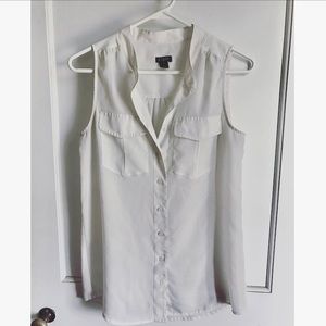 J.Crew factory white draped pocket blouse