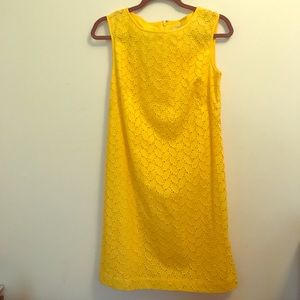 Yellow Sleeveless LOFT Dress