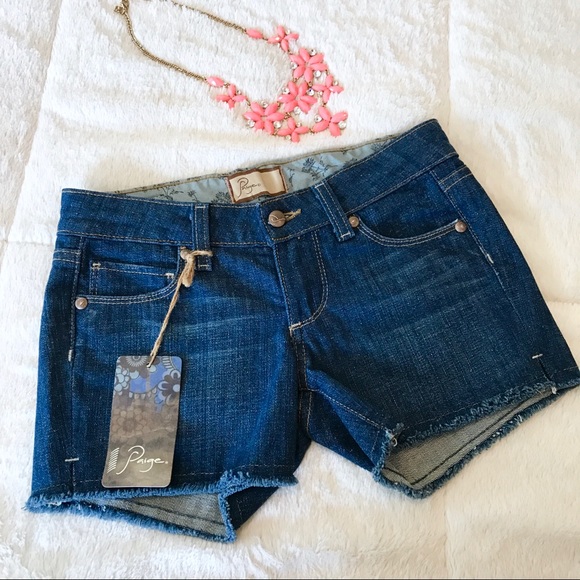 PAIGE Pants - Paige Cutoff Denim Shorts
