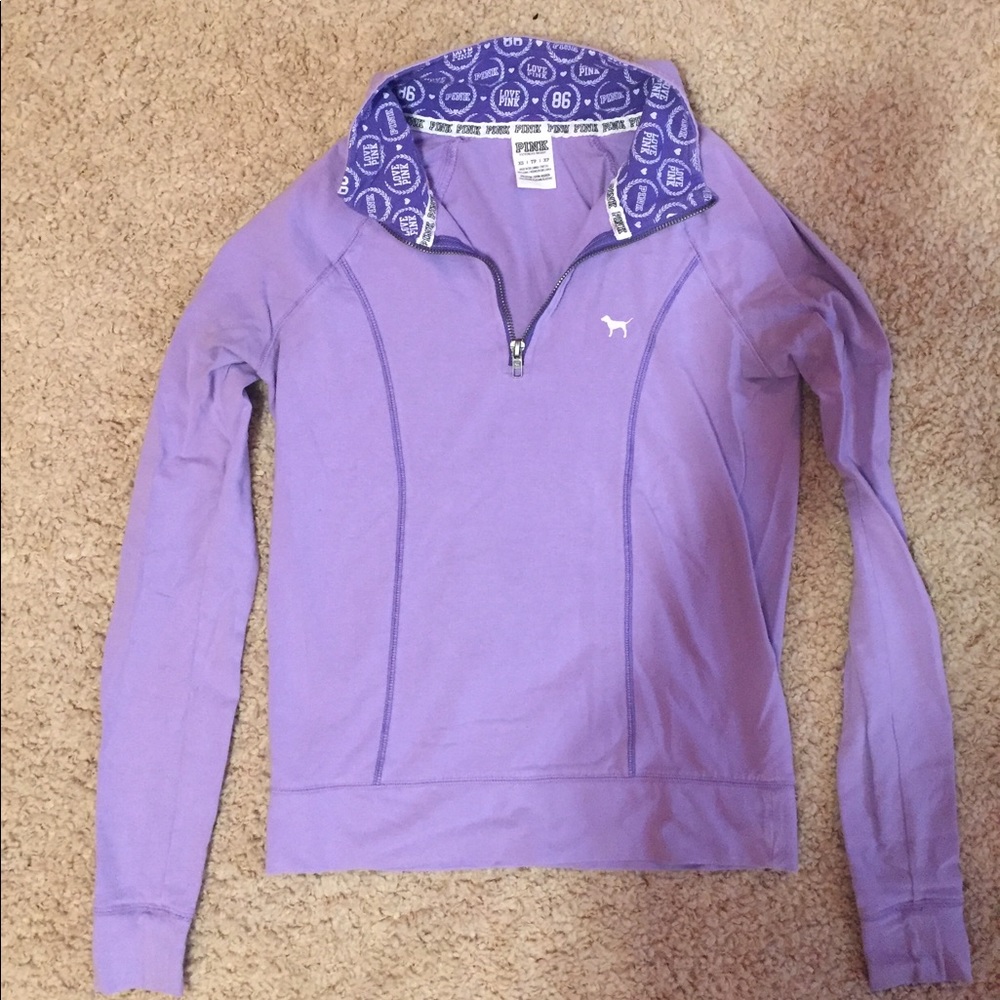 Pink quarter zip