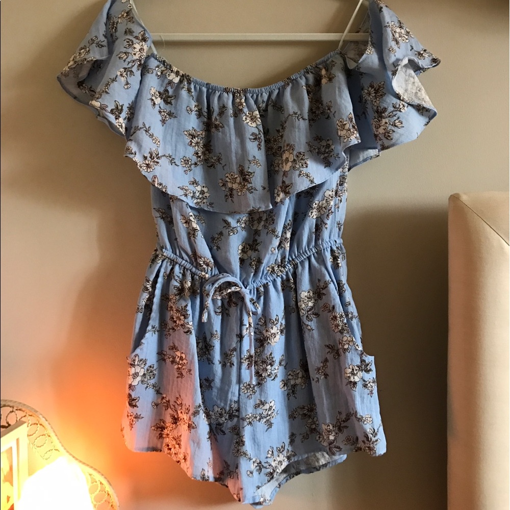 Off-The-Shoulder Floral Romper