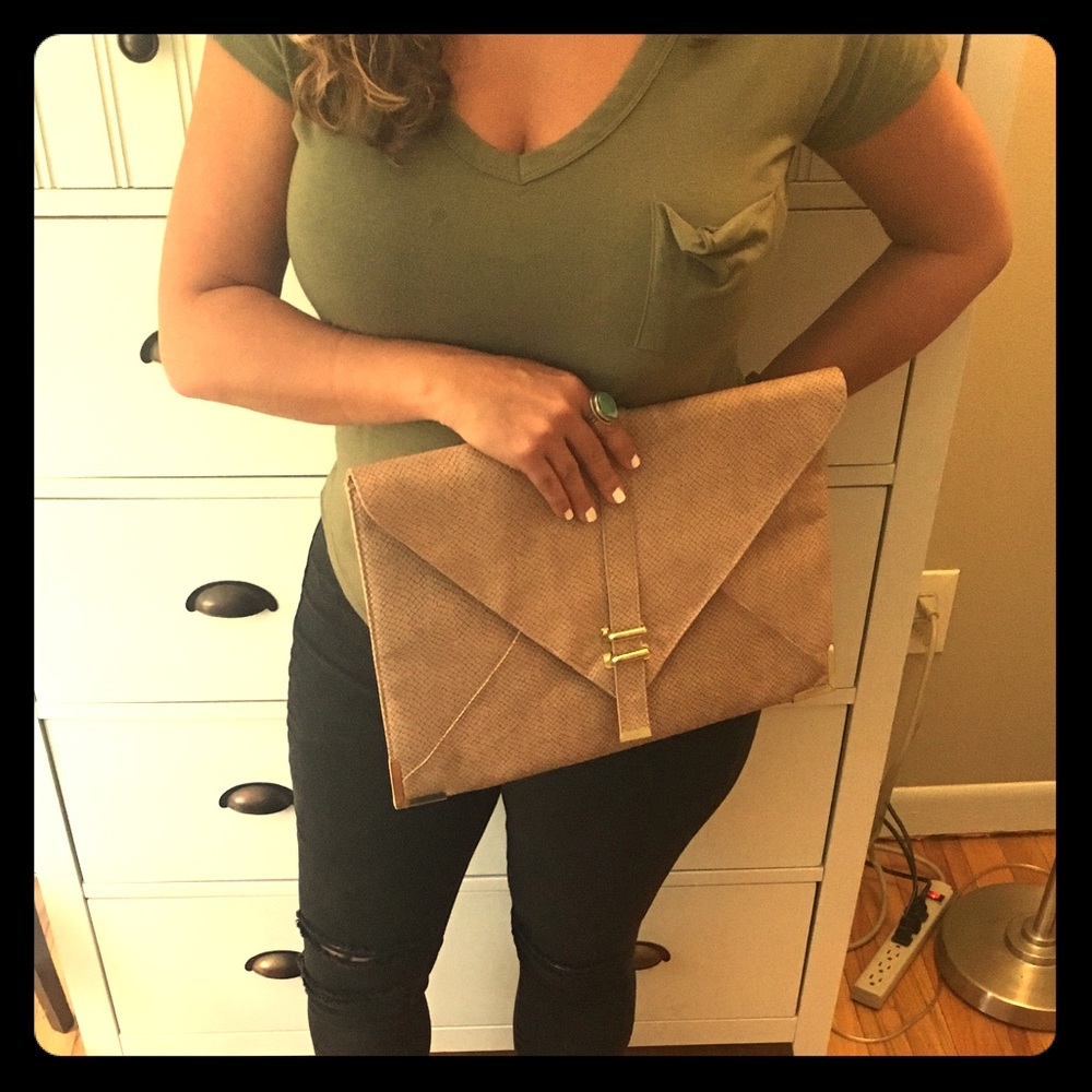 ASOS Taupe Envelope Clutch