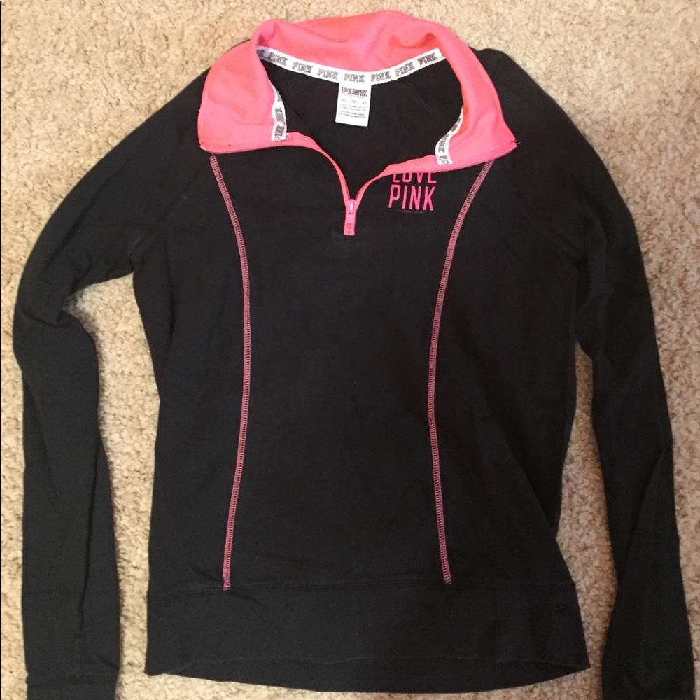 Pink quarter zip