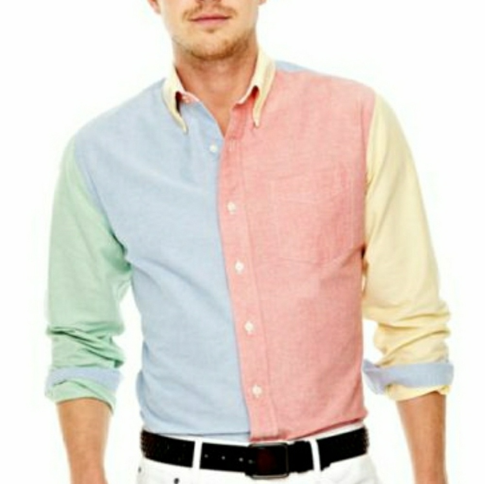 Mens Stafford multicolor button down shirt