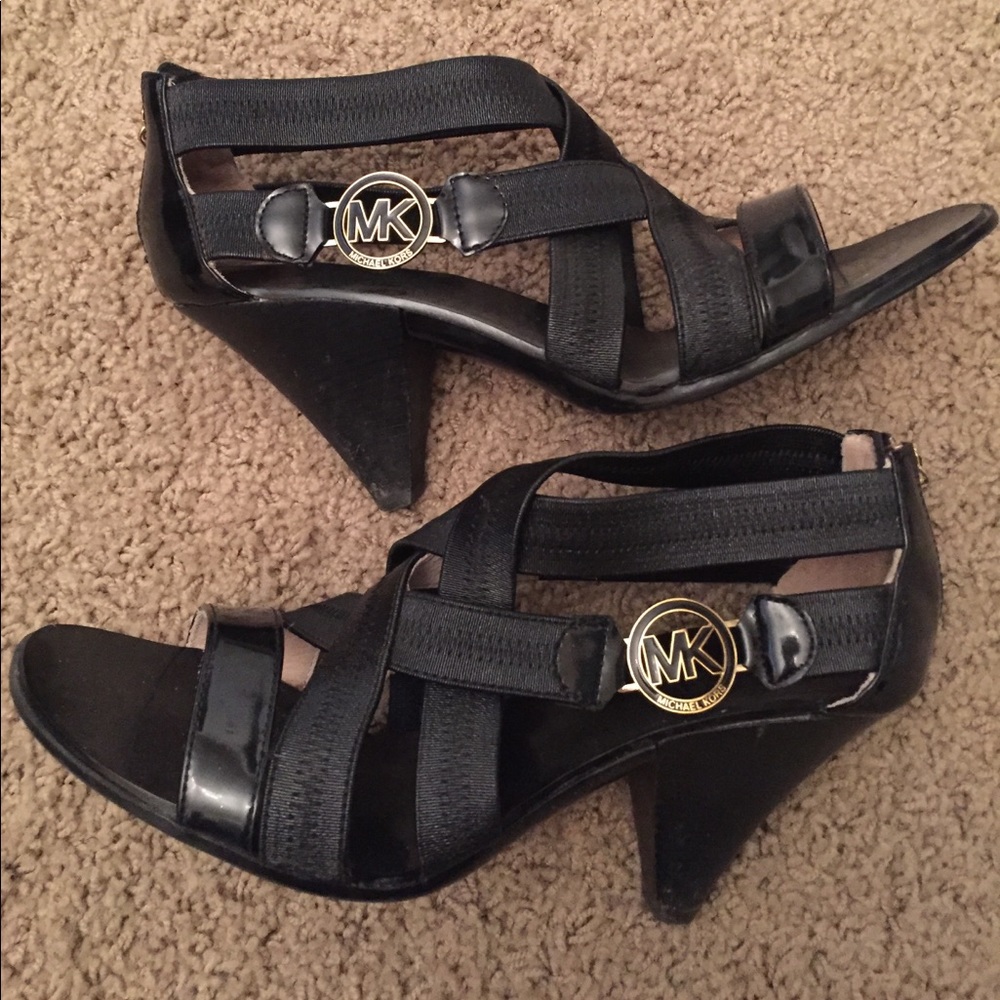 Michael Kors - Black Strappy Wedge Heel