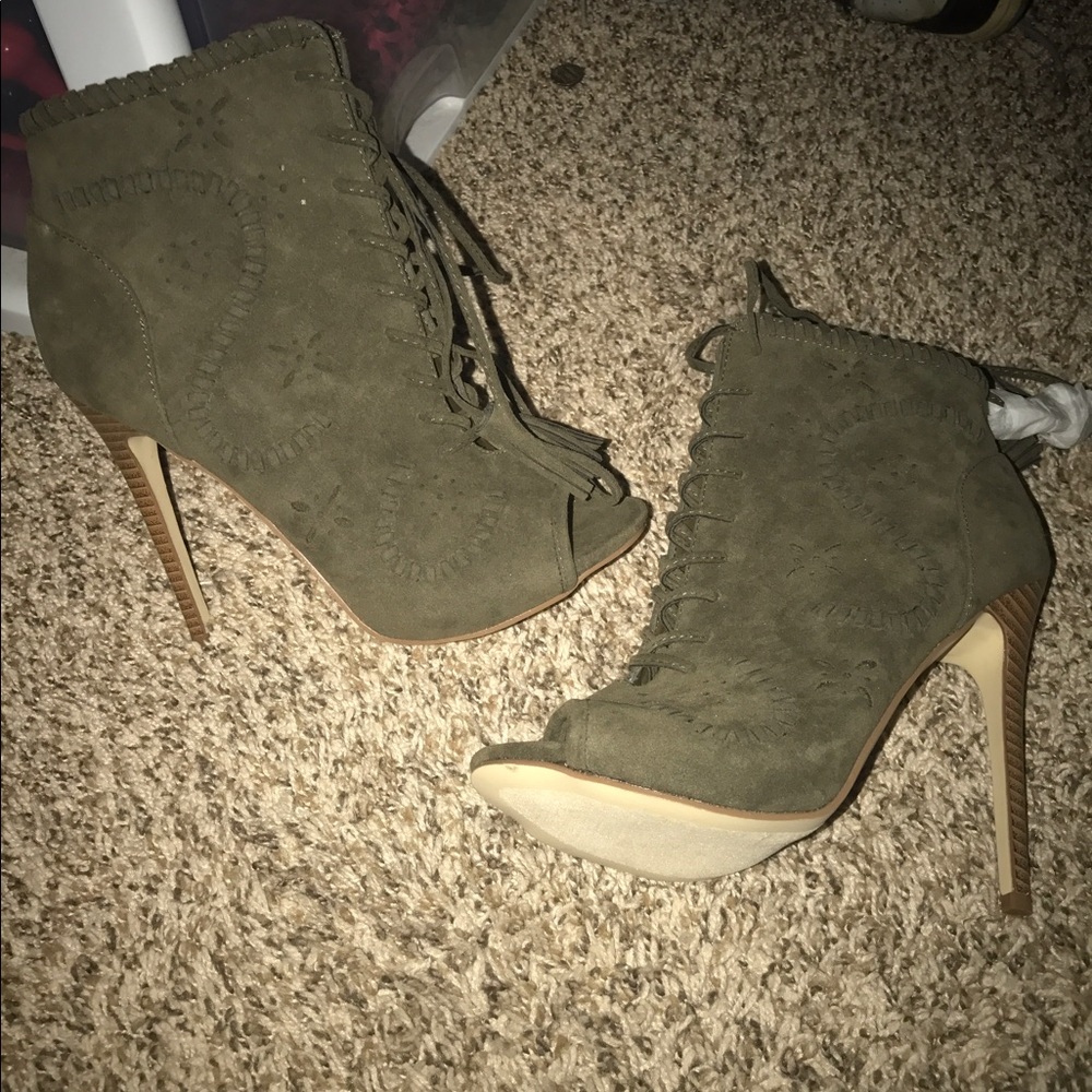 Olive colored heels