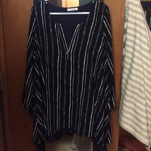 Navy and white stripped tunic