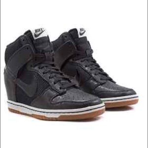 Nike Black and Gray High Top Sneakers