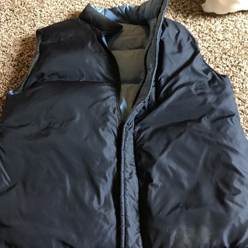 Navy and light blue vest (reversible)
