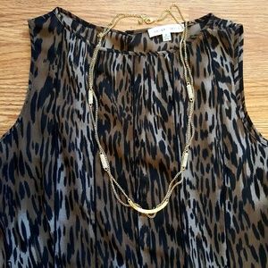 Elegant Animal Print Sandra Darren Dress