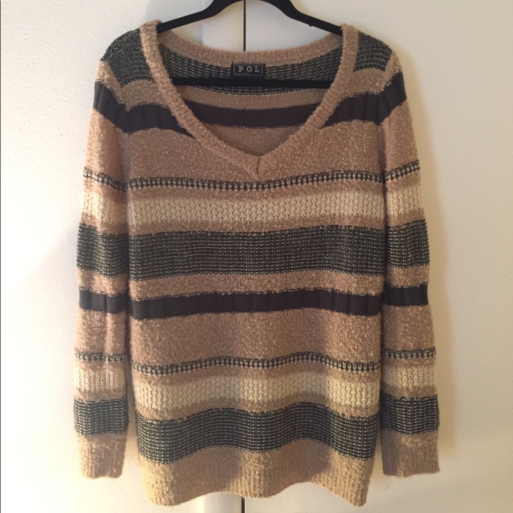 Tan/gray/cream sweater