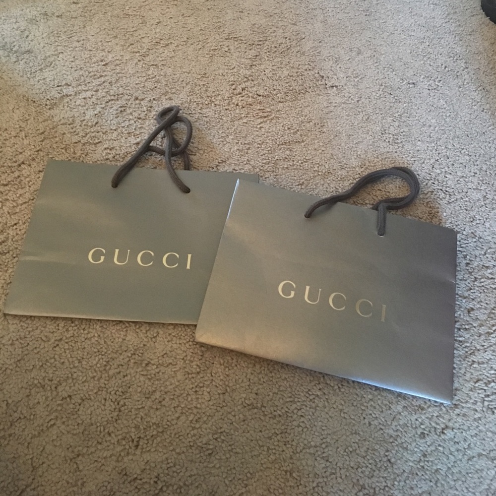 Gucci shopping bag brown x2