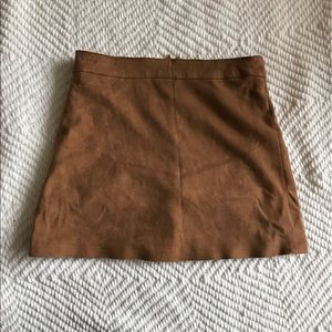 Brown Suede Skirt