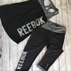 REEBOK WORKOUT SET! Tank Top S/ 3/4 legging M