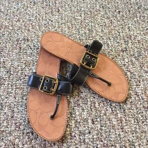 Coach leather sandals