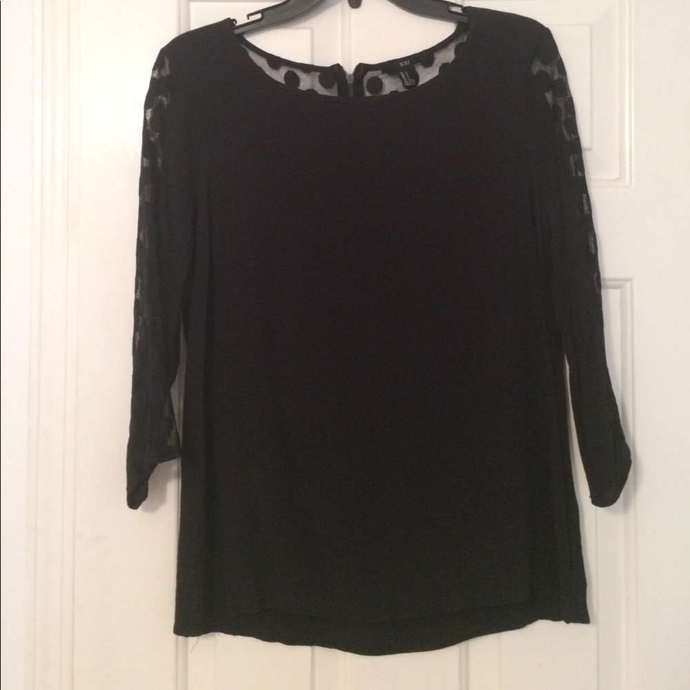 forever 21 black blouse