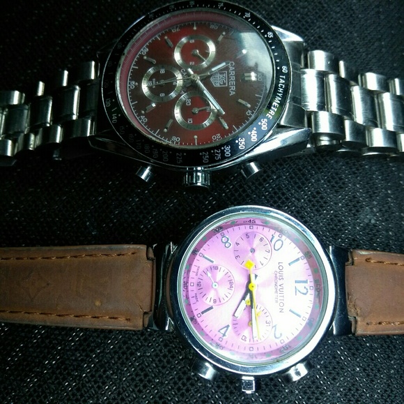 Carrera Chronometer timepiece, and Louie Vuitton C