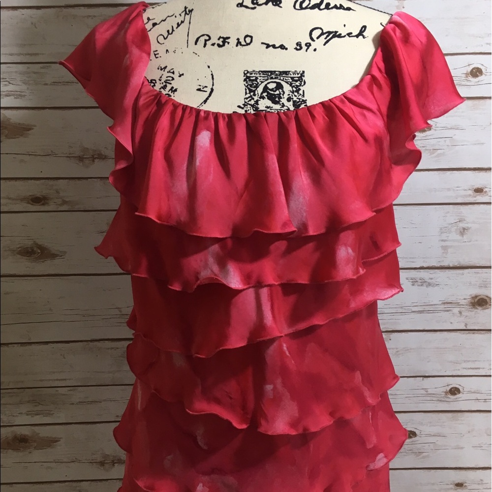 White House Black Market Ruffled top, size Medium.