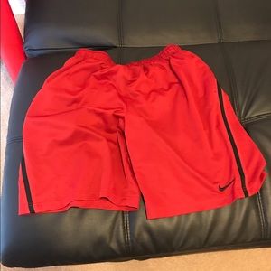 Nike Red Athletic shorts Sz L EUC
