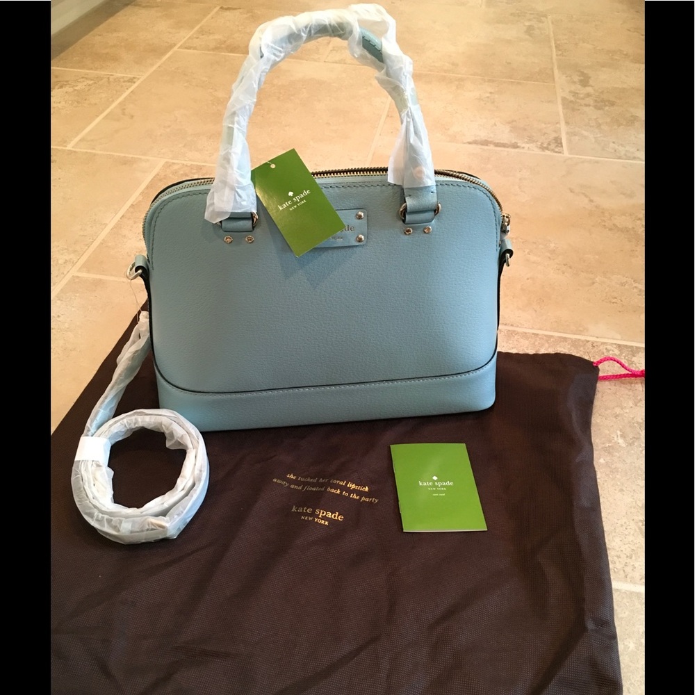 NWT Kate Spade Rachelle Wellesley Blue Hydrangea
