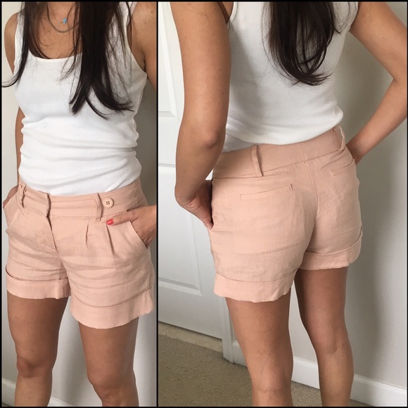 koton Pants - 💕Light Pink/Peach Linen Shorts. Stylish and Cute!