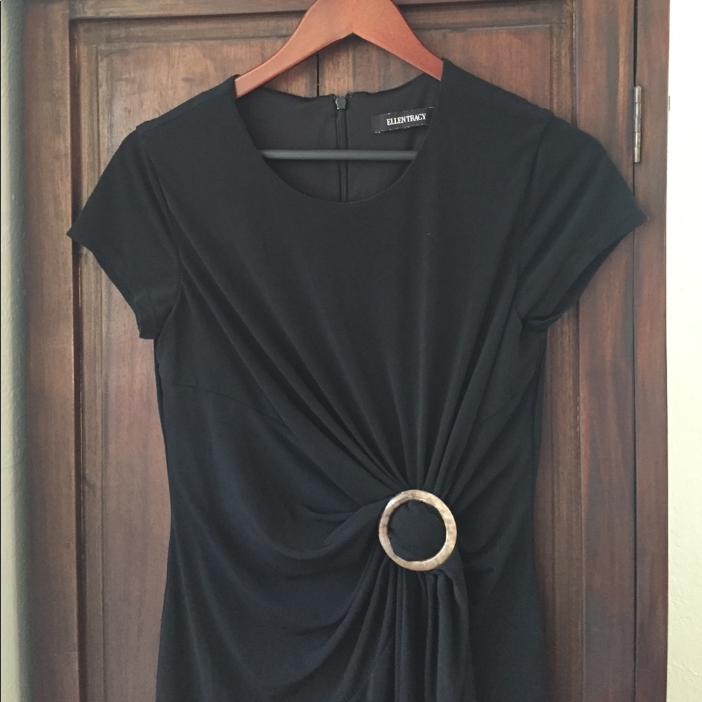 Ellen Tracy Sheath Black Dress