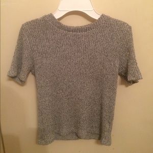 Forever 21 Ribbed Gray Shirt