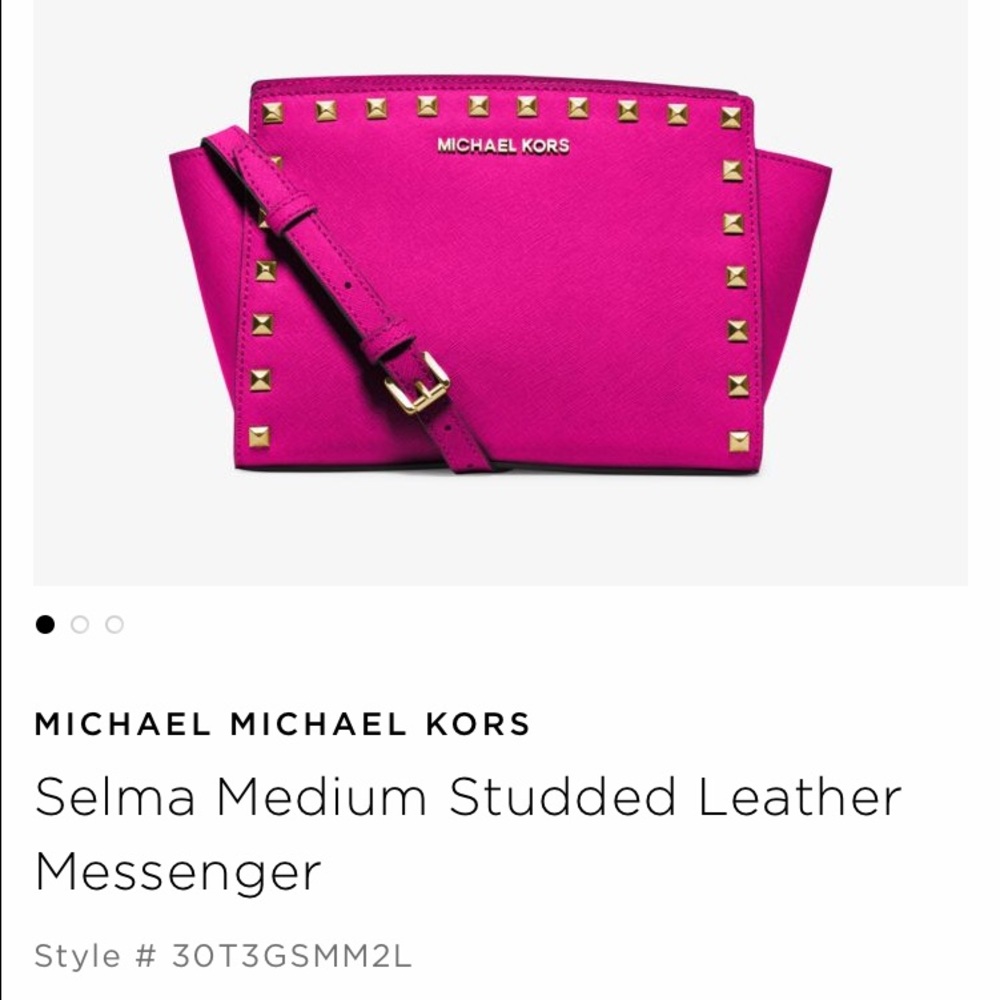 Michael kors studded medium messenger