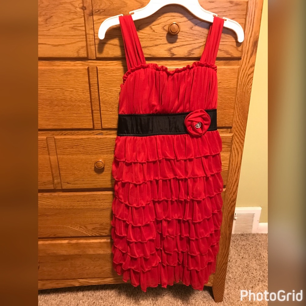 MyMichele Red Tiered Dress