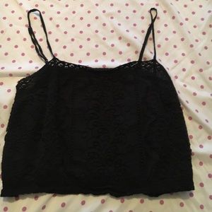 American Eagle XL black lace crop top 🖤