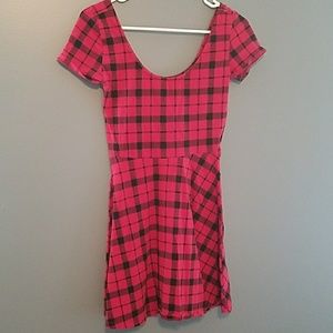 Forever 21 Red and Black Plaid Dress Small
