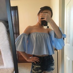 Zara off shoulder top, size can