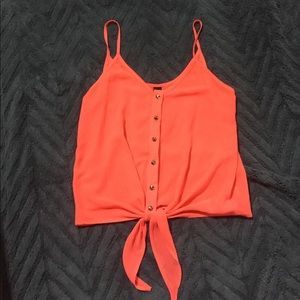 Button down sheer tank