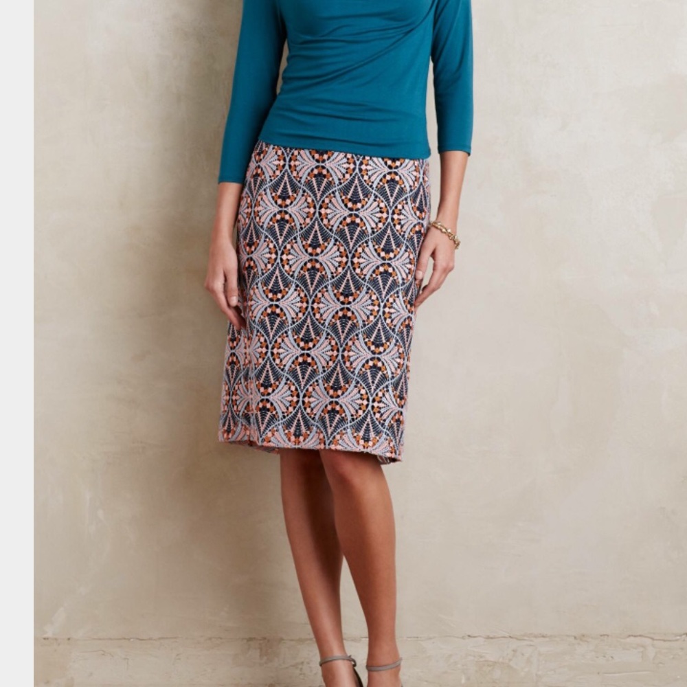 Anthropologie Svetla Lace Pencil Skirt
