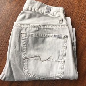 7 for all Mankind light tan jeans