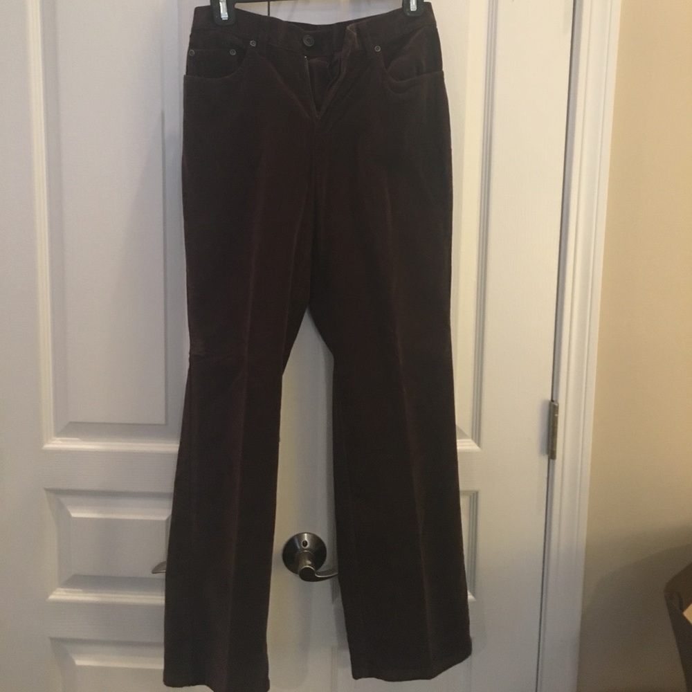 Talbots petite stretch velour pants